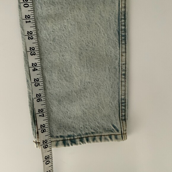 Revice Jeans Butt Cut Distressed Button Fly Straight Leg Blue 24 - Picture 9 of 13